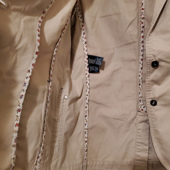 Vintage Womens Ralph Lauren Casual Blazer Size 10P,  Tan Cotton Country Jacket - Picture 8 of 13